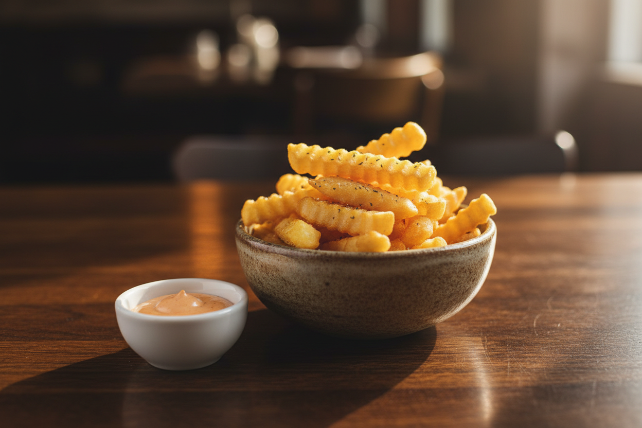 Mini porção de fritas